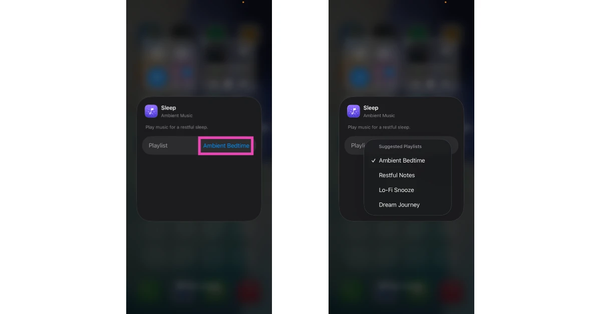 Step 4: Tap on Playlist and select a playlist from the drop-down menu.