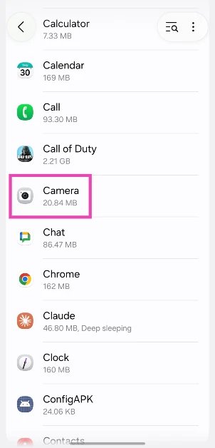 Step 2: Select Camera. 11 ways to fix Android phone not scanning QR code