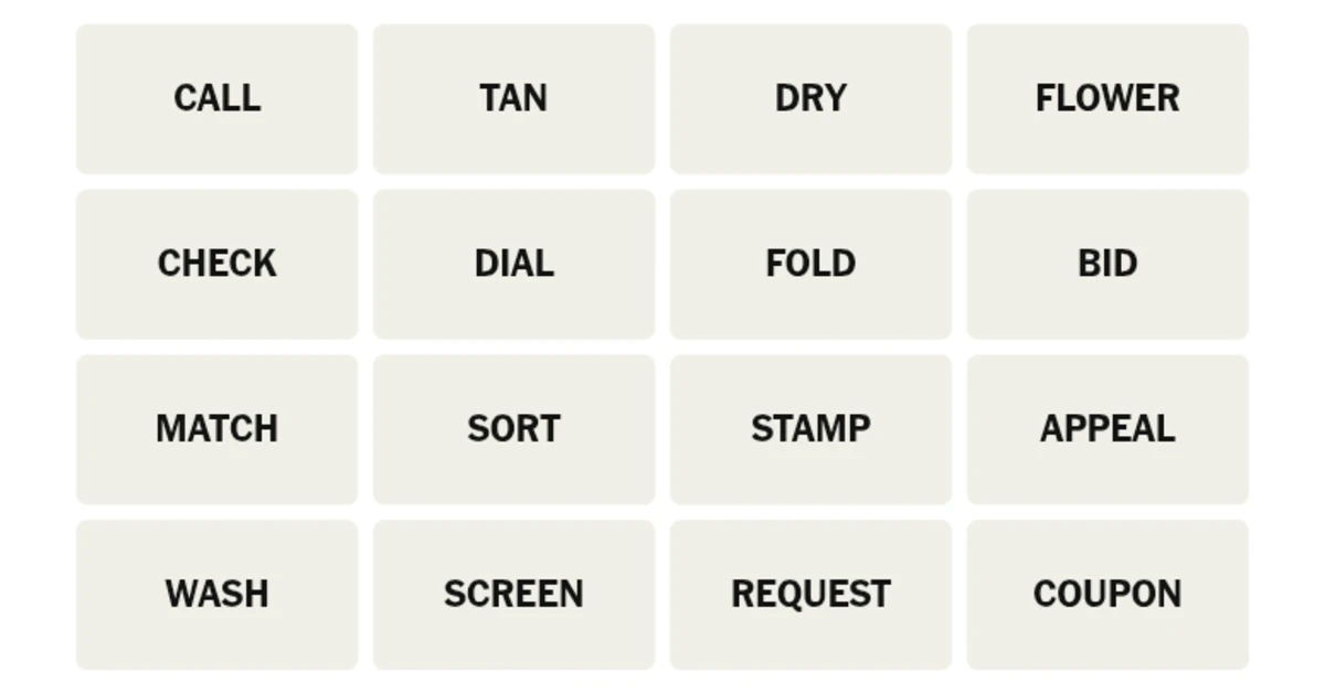 First, let’s take a look at today’s grid