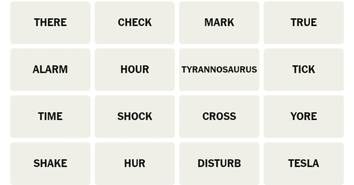 First, let’s take a look at today’s grid