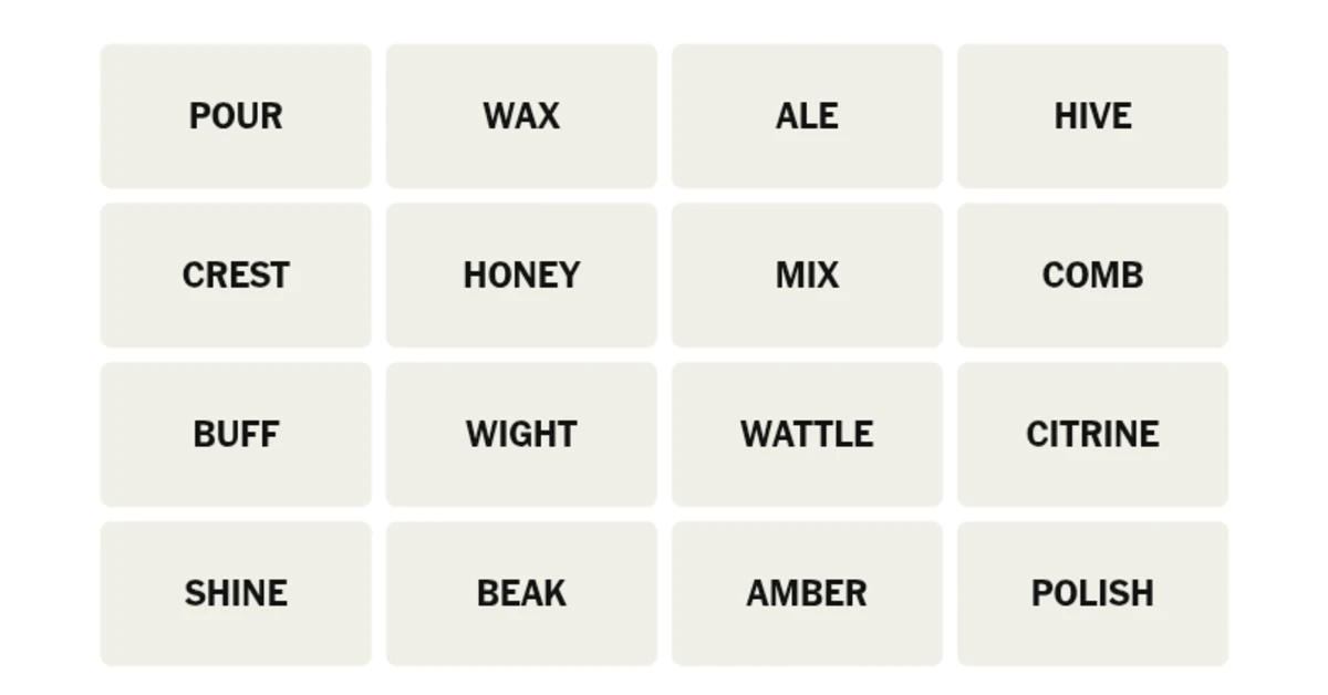 First, let’s take a look at today’s grid