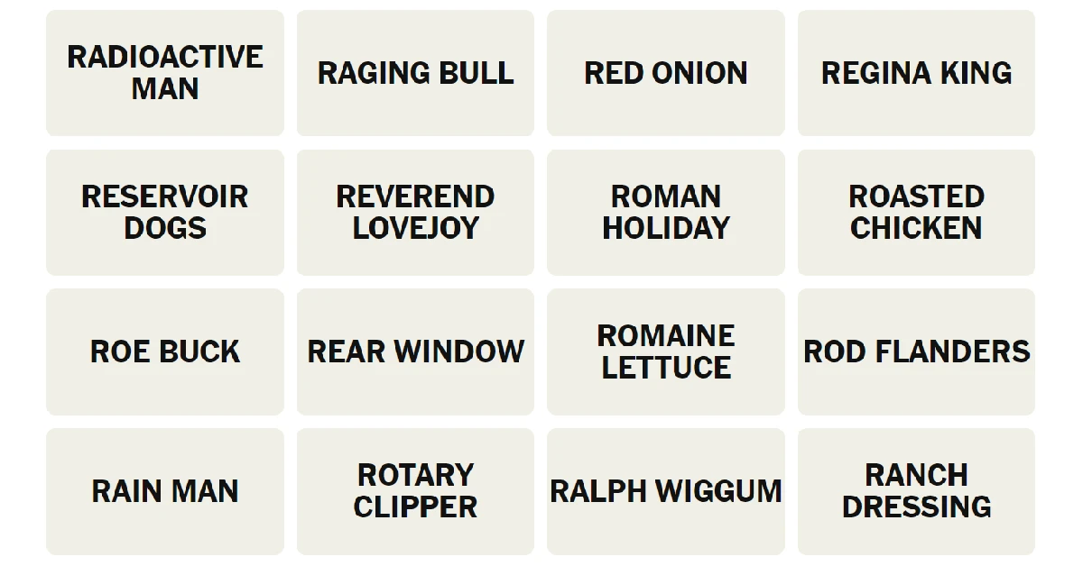 First, let’s take a look at today’s grid