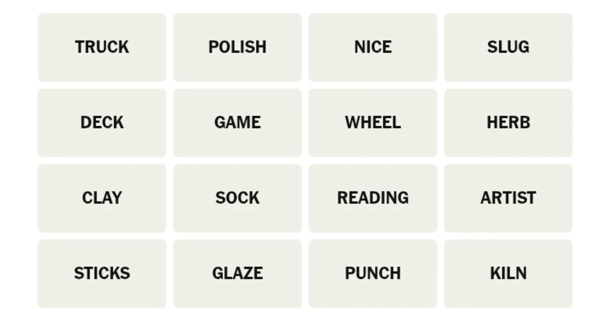 First, let’s take a look at today’s grid