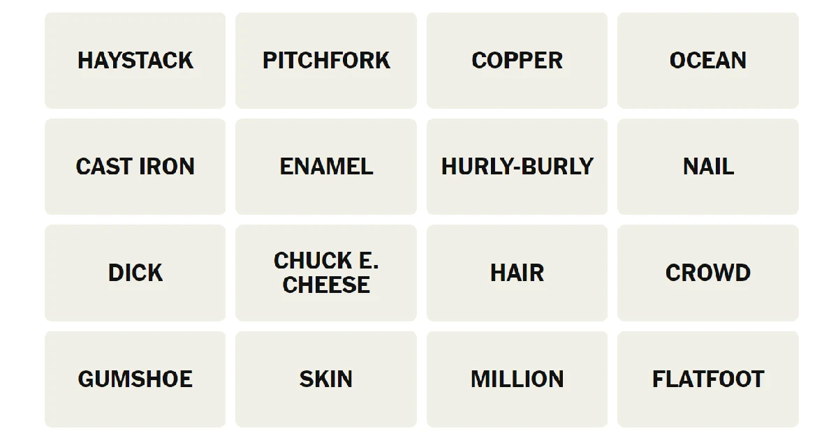 First, let’s take a look at today’s grid