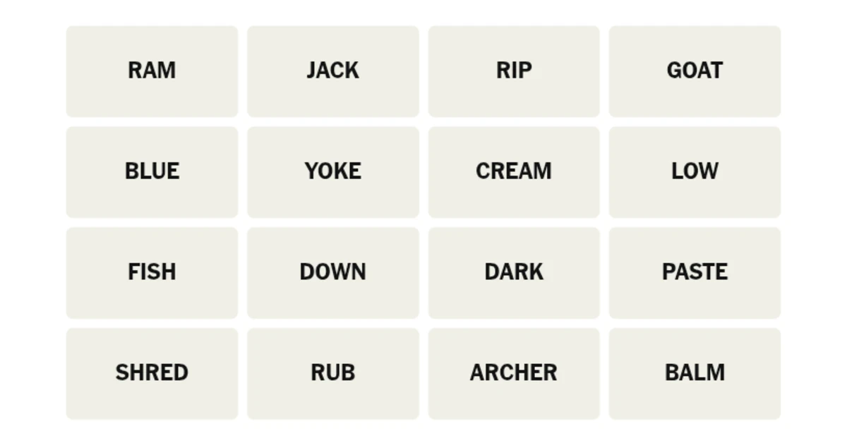 First, let’s take a look at today’s grid