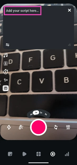 Tap the text box and paste your script. How to use the teleprompter in the Instagram Edits app