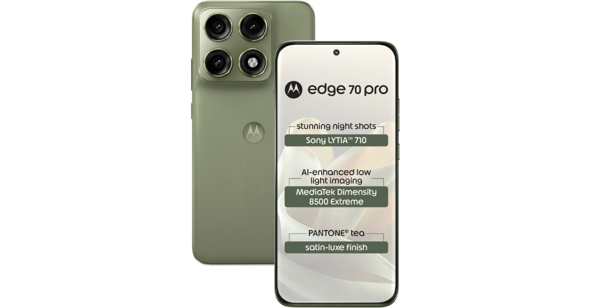 Motorola Edge 70 Pro launched in India featuring Pantone-curated colour options