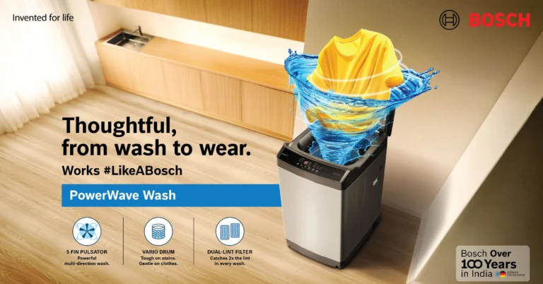 Bosch announced top-load washing machines in India with PowerWave Wash technology