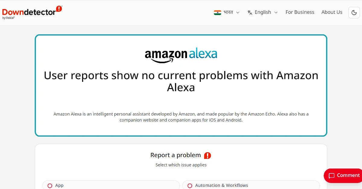 Check if Alexa's servers are down