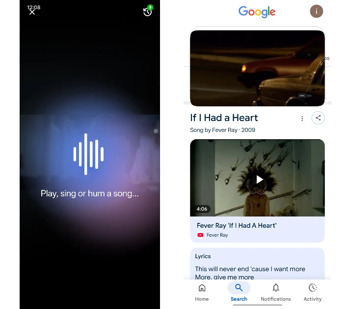 Step 4: The name of the song will appear on the screen in a few seconds.