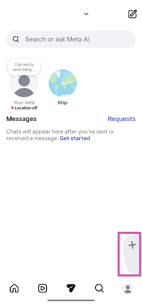 Go to your Instagram DMs and tap the Instants icon.
