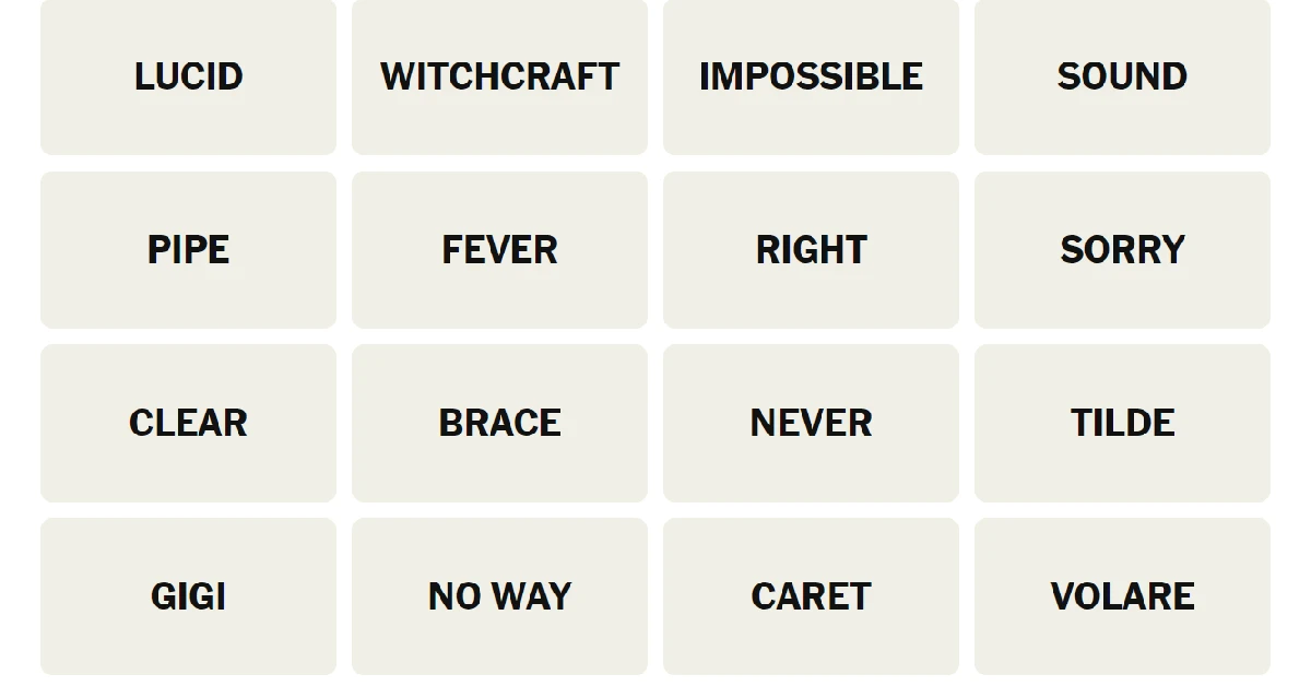 Here’s your grid for today