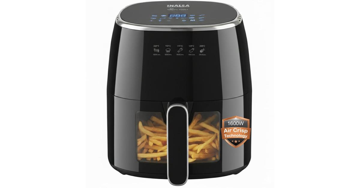 INALSA SteelChef DW5.5 air fryer featuring stainless steel interiors launched in India