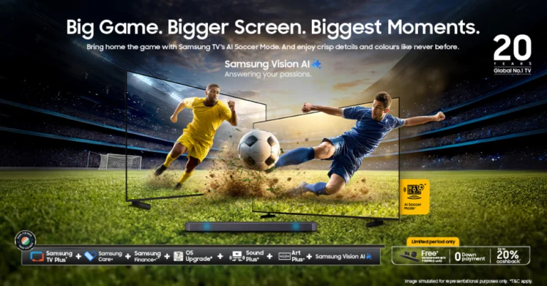 Samsung announced exclusive deals on Vision AI Big TVs for football fans in India