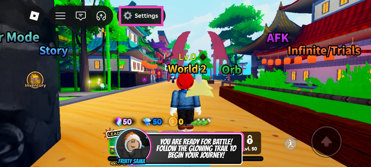 Hit the Settings icon at the top of the screen.