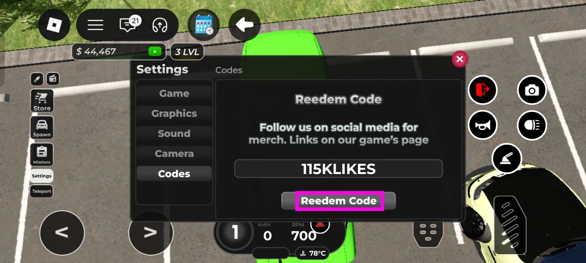 Enter your code in the text box.