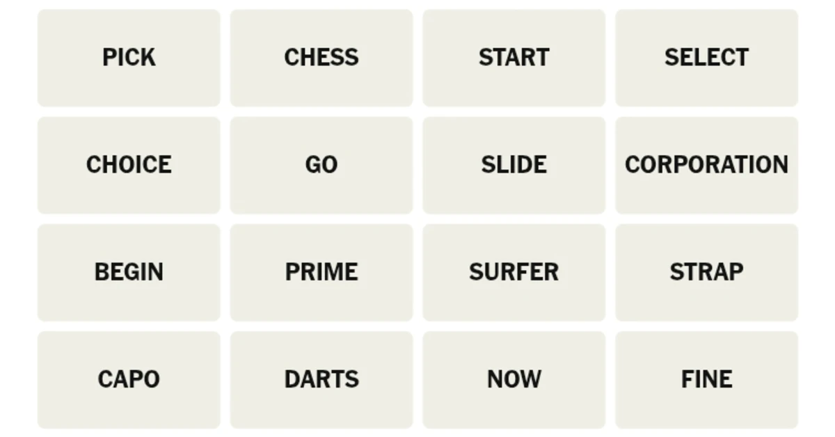 Here’s your grid for today
