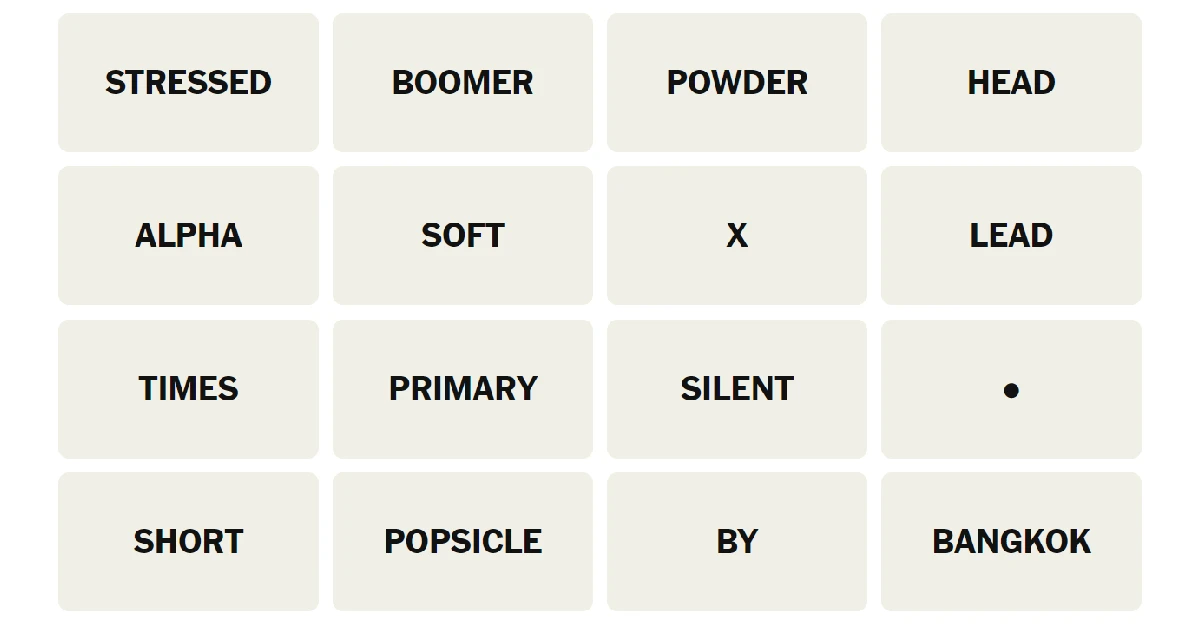 Here’s your grid for today