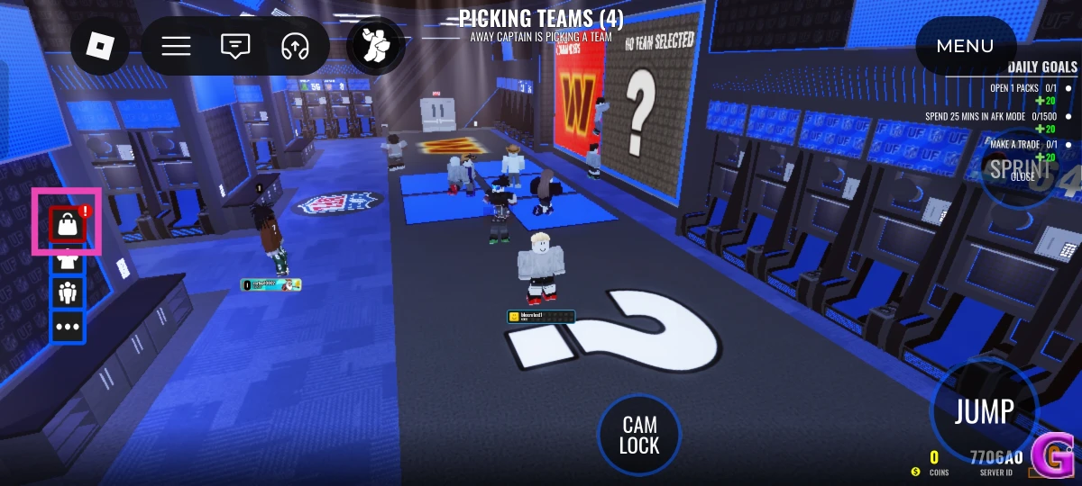 Tap the Store icon on the left side of the screen.
