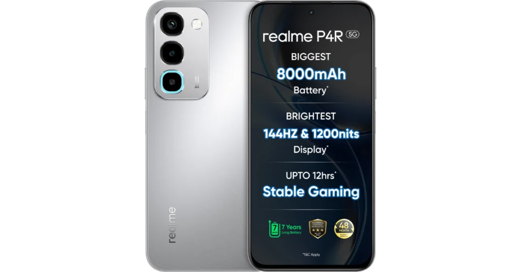 Realme P4R 5G with 8,000mAh battery and military-grade drop protection launched in India