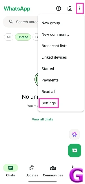 Go to Settings.