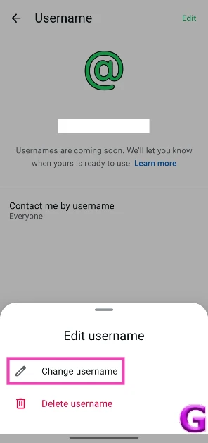 Tap on Change username. WhatsApp usernames are on their way: Here’s how you can reserve yours