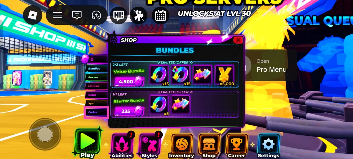 Select Codes from the panel on the left.