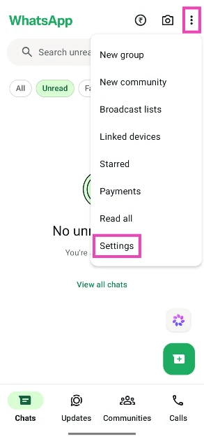 Tap on Settings.