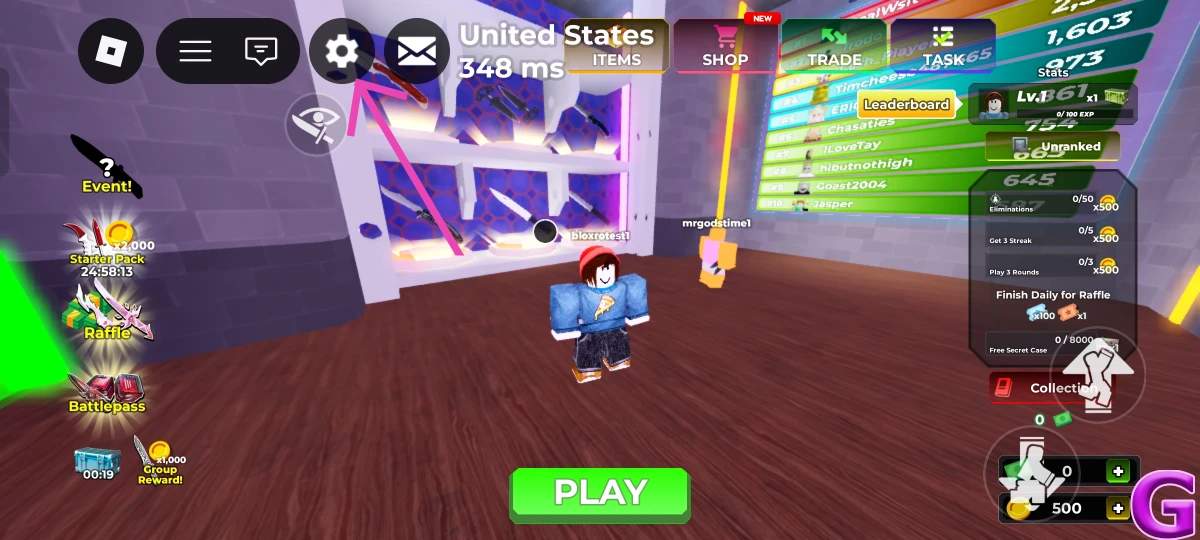 Hit the gear icon in the top right section of the screen.