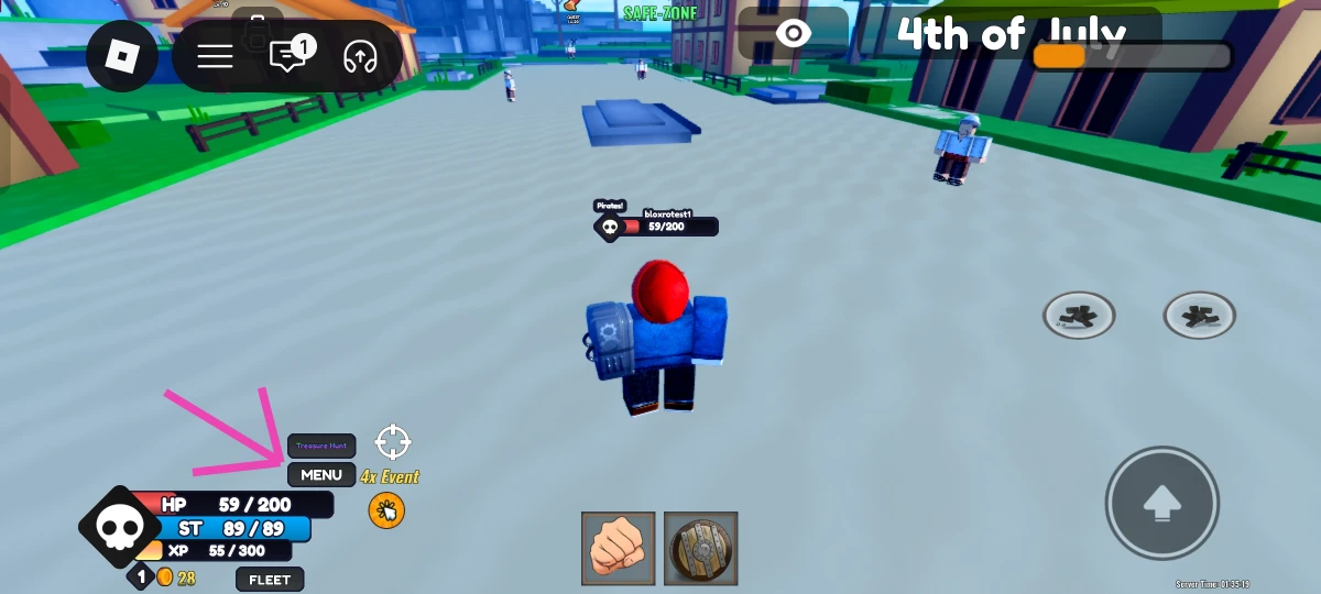 Hit the Menu button in the bottom left corner of the screen.