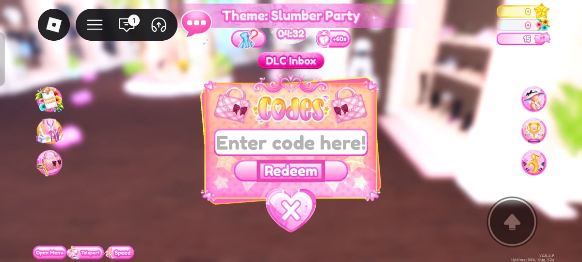 Enter the code in the text field that says ‘Enter code here!’