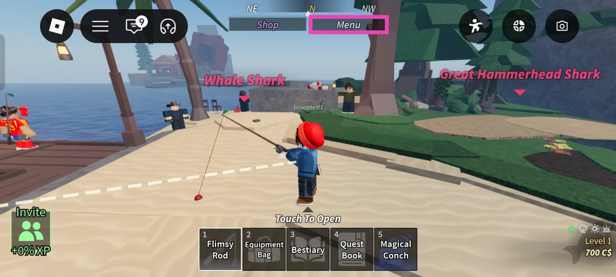 Tap the Menu button at the top of the page.