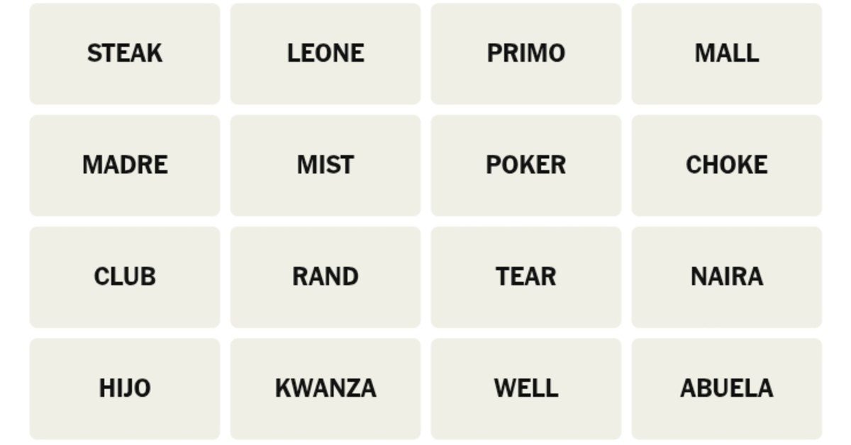Here’s your grid for today