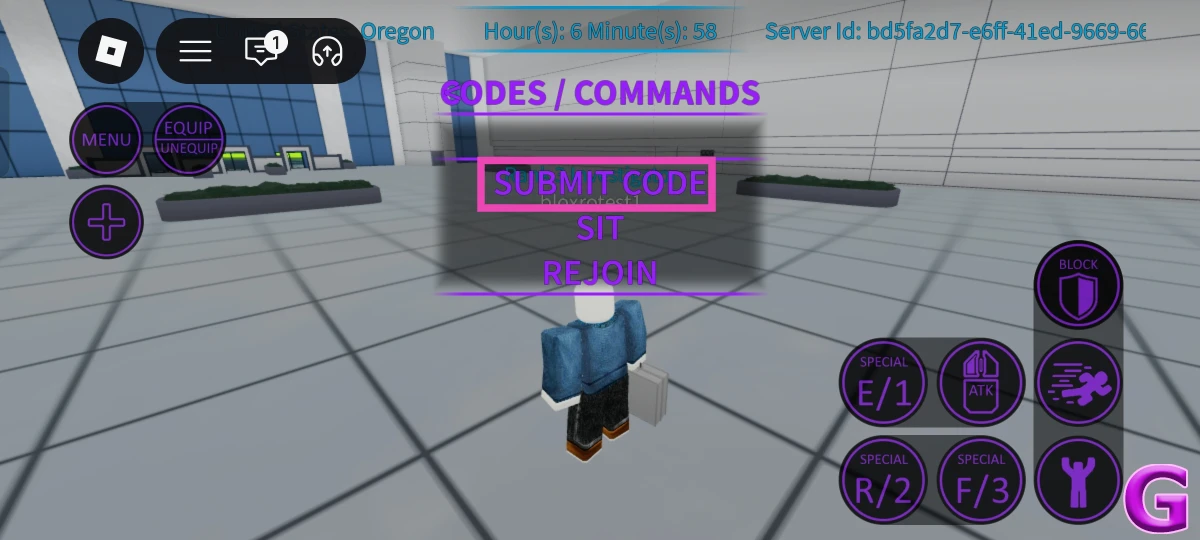 Enter the code in the text field.