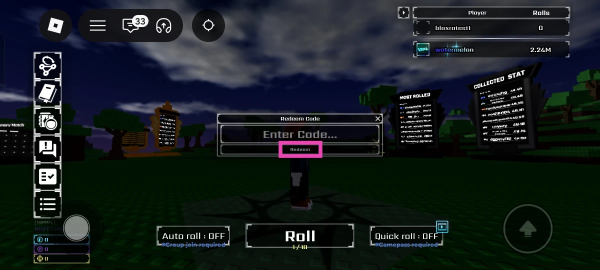 Enter the code in the text box. Sol’s RNG Codes (July 2026)
