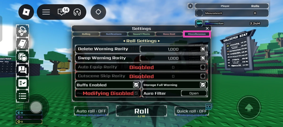 Switch to the Miscellaneous tab. Sol’s RNG Codes (July 2026)