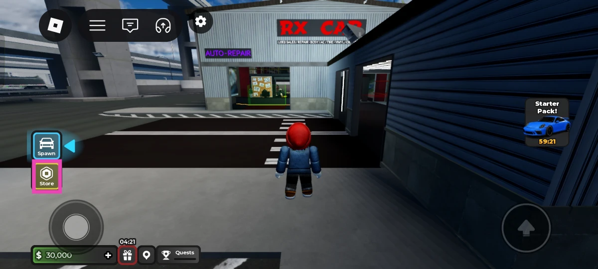 Hit the Store icon in the bottom left corner of the screen.