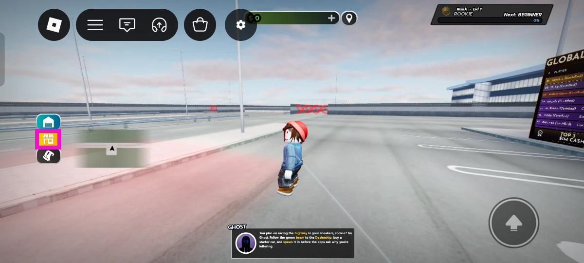 Hit the Shop icon on the left side of the screen.
