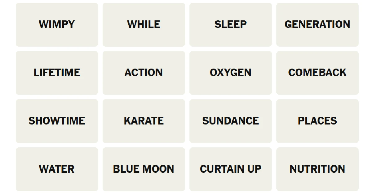 Here’s your grid for today