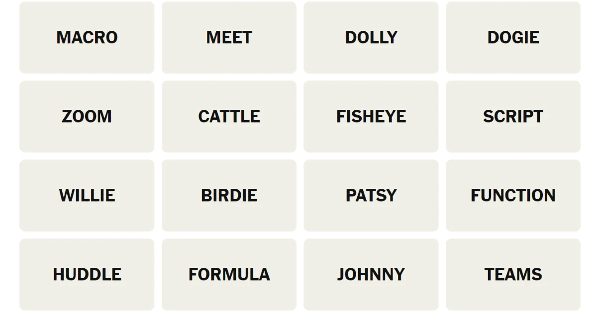 Here’s your grid for today