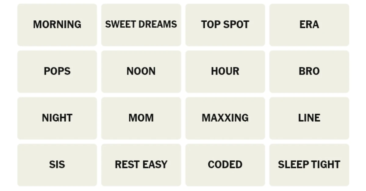 Here’s your grid for today