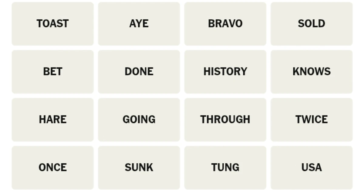 Here’s your grid for today