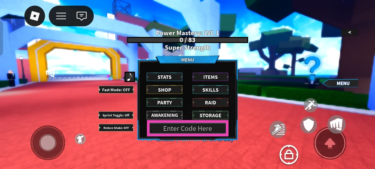 Enter the code in the text field.