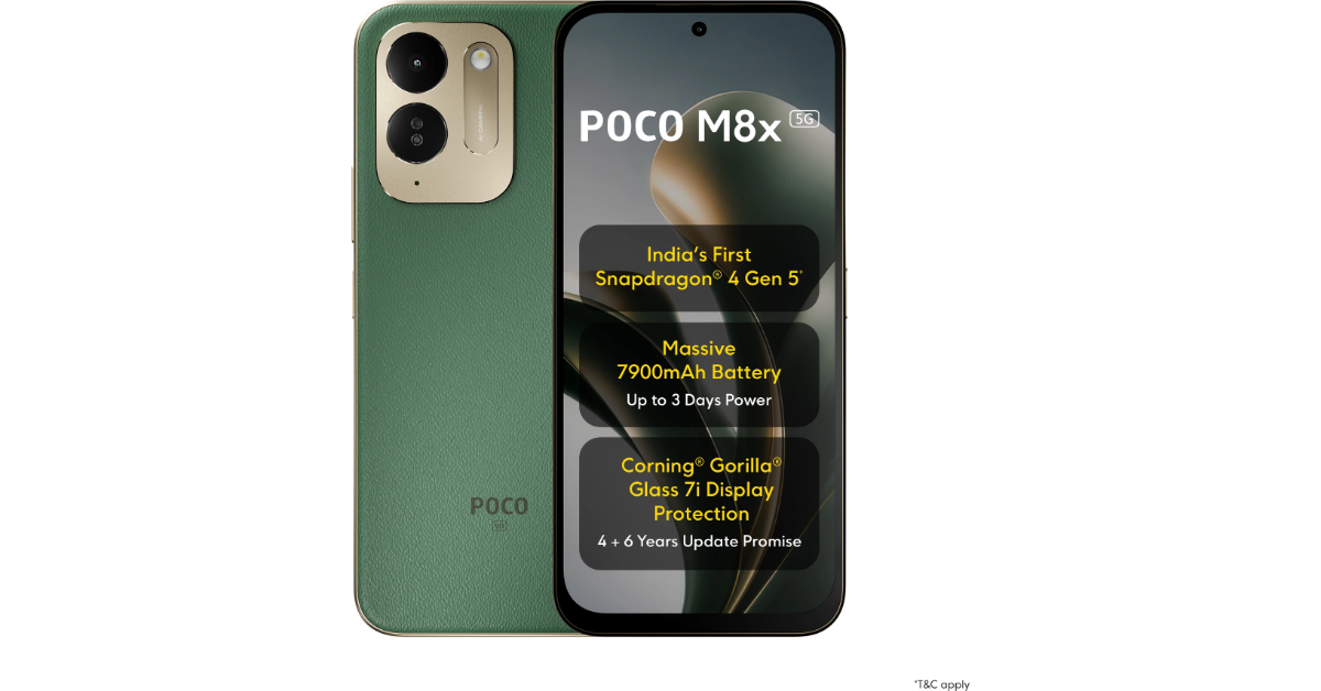 Poco M8x 5G powered by a 7,900mAh battery launched: Pricing details inside