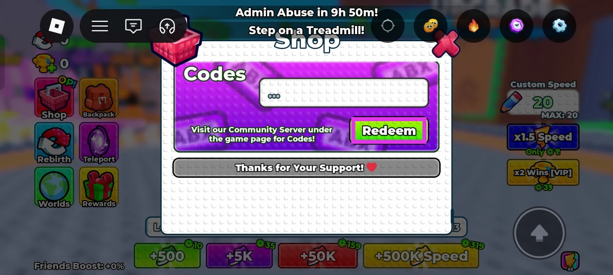 Enter your code in the text box.