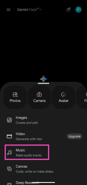 Select Music. How to Generate a Song Using Google Gemini