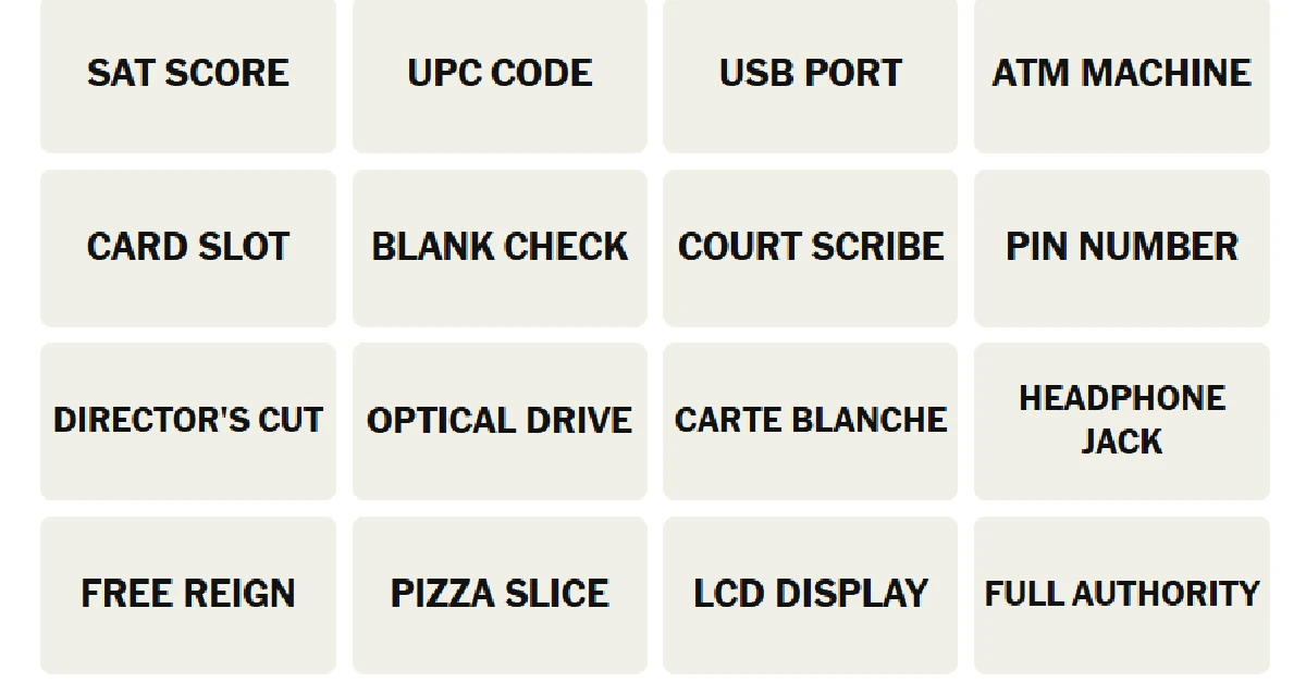Here’s your grid for today