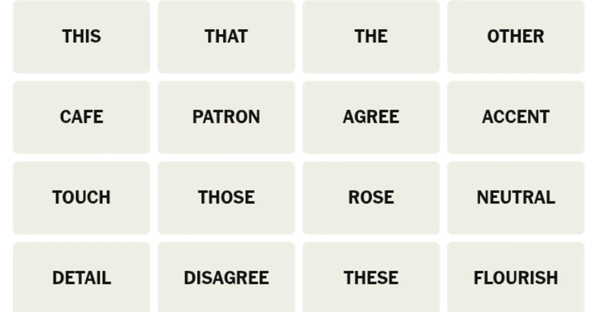 Here’s your grid for today