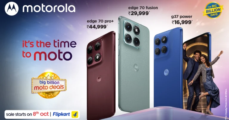 Motorola announced Flipkart Big Billion Days Sale 2026 discounts on Edge 70 Fusion, Edge 70 Pro and more