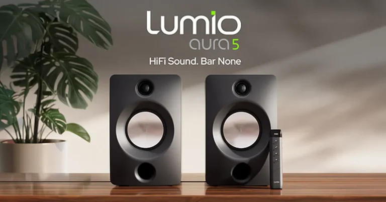 Lumio Aura 5 bookshelf speakers